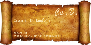 Cseri Ditmár névjegykártya